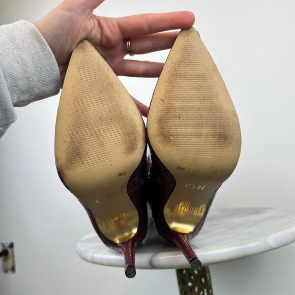 Jlo Jennifer Lopez Dark Red Adalynn Tall Stiletto Boots (Sz 9) - Picture 8 of 12